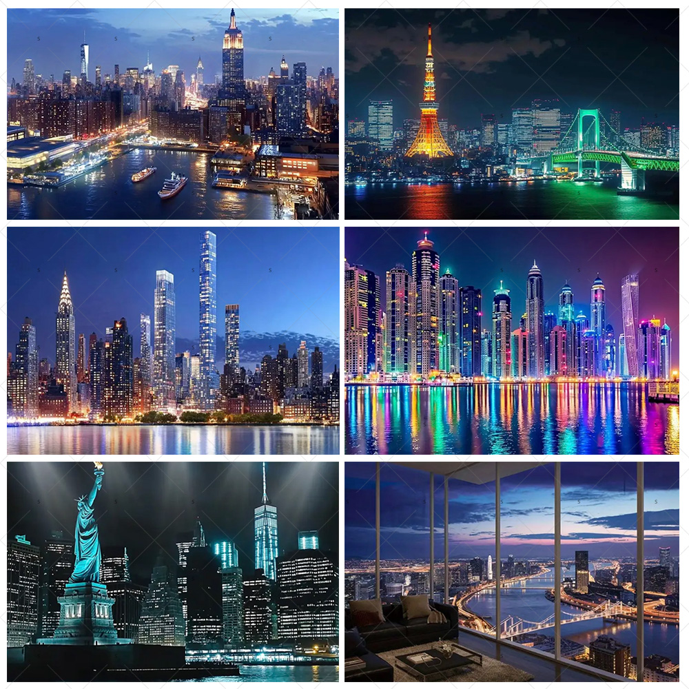 Photography Darkroom - Night View High-Rise Building Background Banner