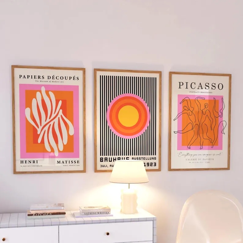 3pcsModern Orange  Bauhaus And - огляд і ціна Photography Gallery