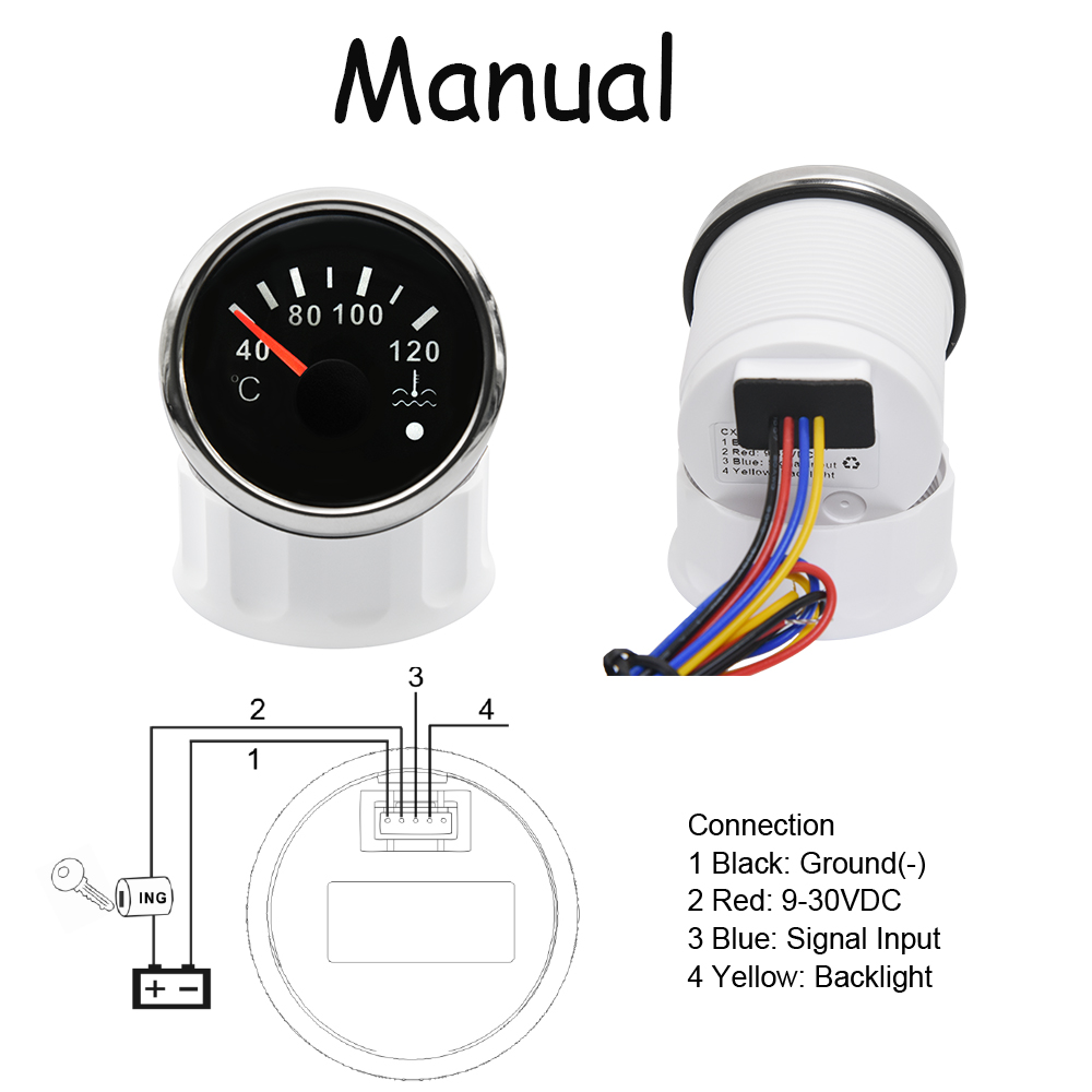Auto Car Water Temp Gauge for  - огляд і ціна Light Meter Incident