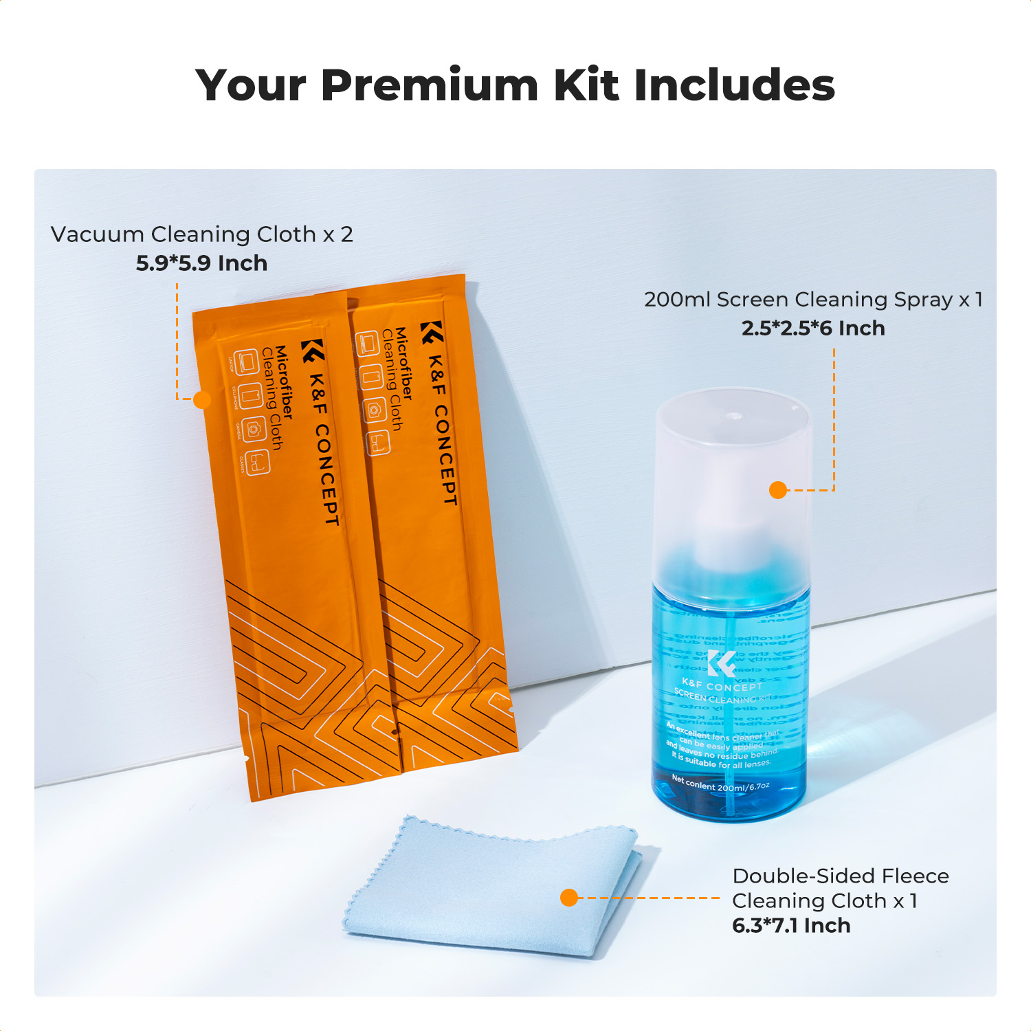 K&F CONCEPT 200ML Screen Clean - огляд і ціна Lens Cleaning Kit