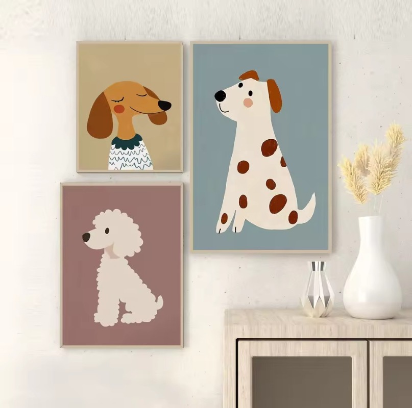 Colorful Cartoon Dog Illustrat - огляд і ціна Photography Pose