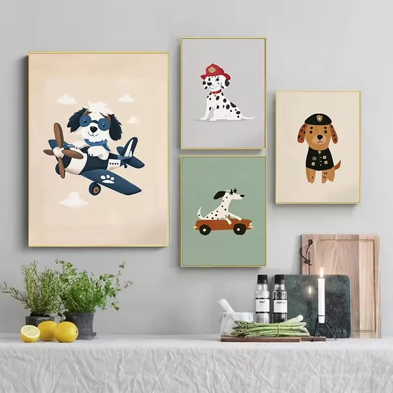 Colorful Cartoon Dog Illustrat - огляд і ціна Photography Pose