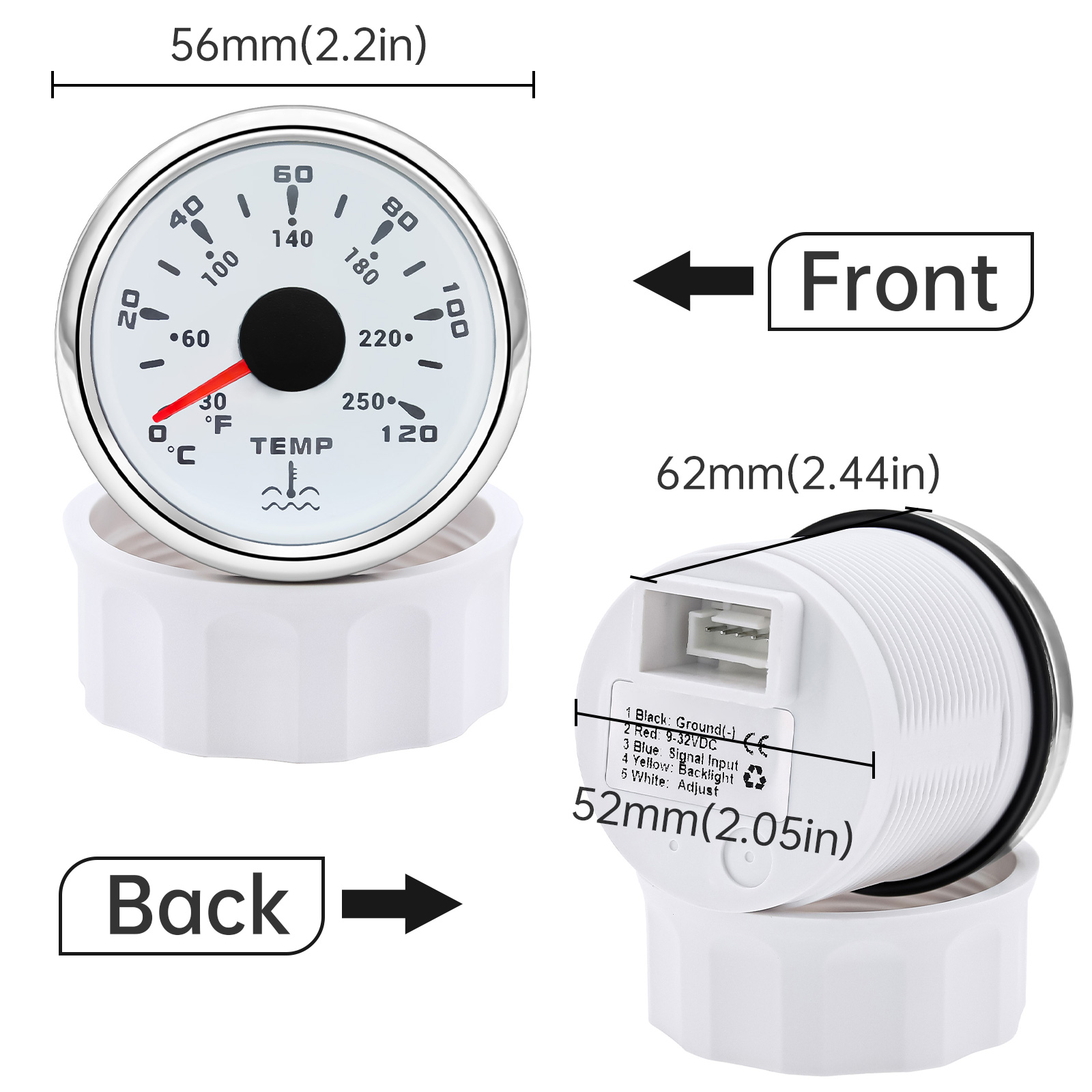 Waterproof 52mm Water Temperat - огляд і ціна Light Meter Incident